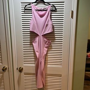 Abercrombie & Fitch pink cut out dress in tall